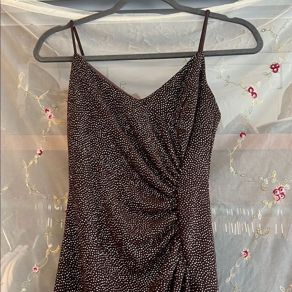 Jessica McClintock vintage Brown sparkly Dress